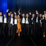 ‘Combilift Team’ Listed left to right: Anne Lambe, Stephen Thornton, Antonio Patacho, Arturas Romenkovas, Peter Campbell, Andy Wylie, Grainne McMahon, Martin McVicar – CEO, Combilift, Colin Dunne – President, Irish Exporters Association, Simon McKeever – CEO Irish Exporters Association, Russel Smyth KPMG, Gavin Treanor, Nicola Sherry, Anthony Rooney.