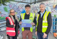 KMK Metals Recycling Publishes Its First Ever Sustainability Report Katrina Zamaiza Miguel Martino Eamonn Pidgeon launching KMK Metals Recycling’s first Sustainability Report