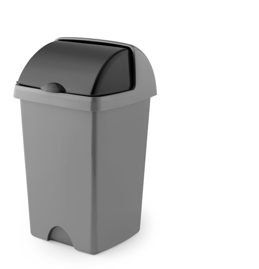 25L Roll Top Metallic Bin