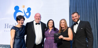 Maria Chiara Leva awards judge, Alan Bracken, Maria O’Flaherty, Maya Gough & Adriano Viotto Alves from United Hardware.