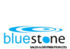 bluestone logo - with blue and black text and water ripple effect